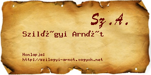 Szilágyi Arnót névjegykártya